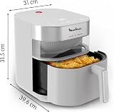 Moulinex EZ831GF0 Easy Fry Infrared, air Fryer, Résultats croustillants, Technologie infrarouge Deep (57877031), Refer to The Sheet, Nube Grey - 9