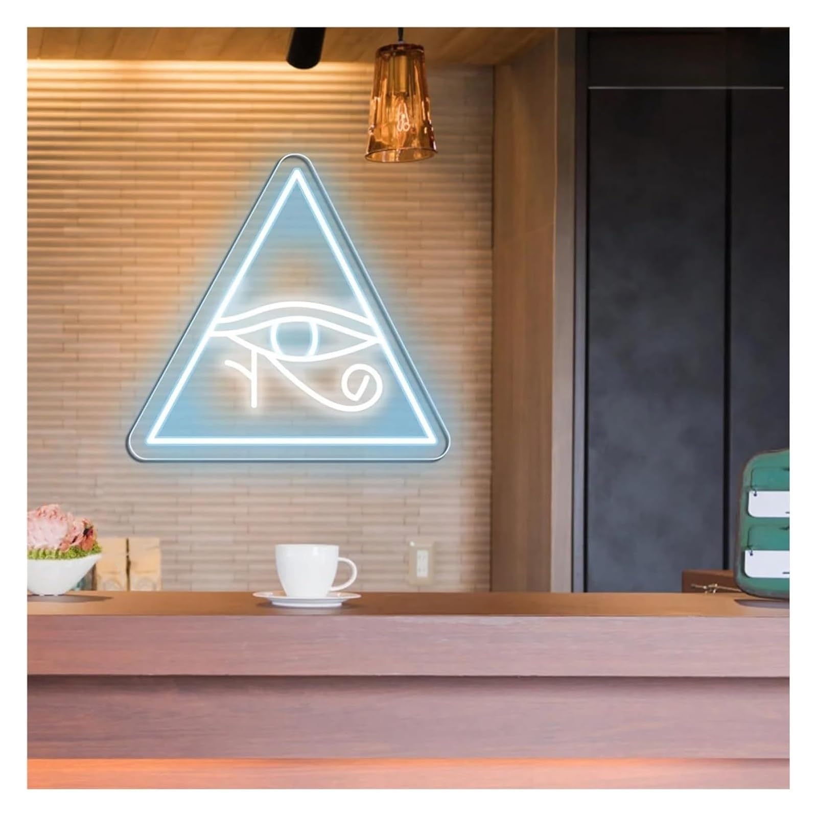 Luz de neón Luces de neón con forma ojo, luces decorativas, arte para sala juegos