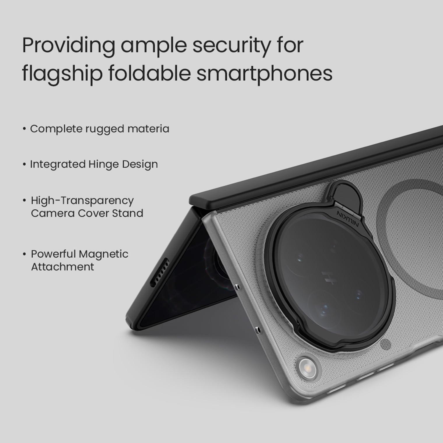 COQUE Custodia per Telefono Oppo Find N6 Custodia Magnetica per Oppo Find N6 Super Frosted Shield Pro-Trasparente Nero