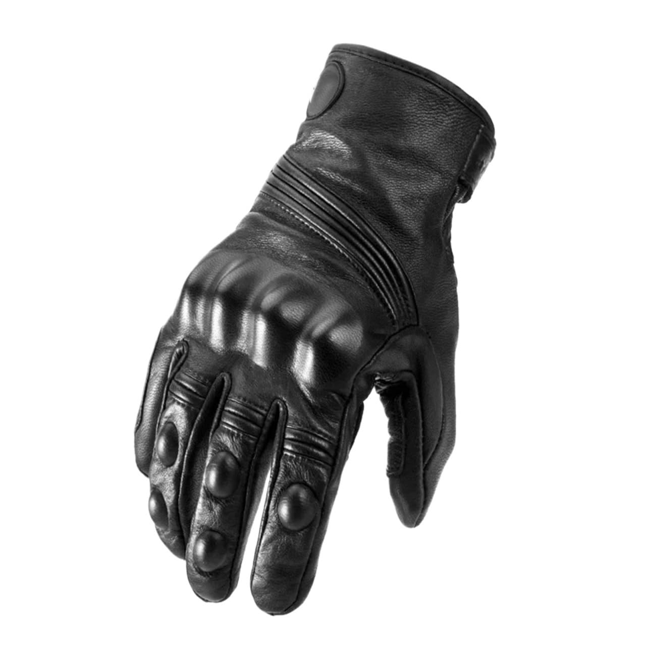 Genérico Compatible con Guantes de Moto de Invierno Motowolf | Guantes de montar con pantalla táctil térmica a prueba de viento de cuero genuino