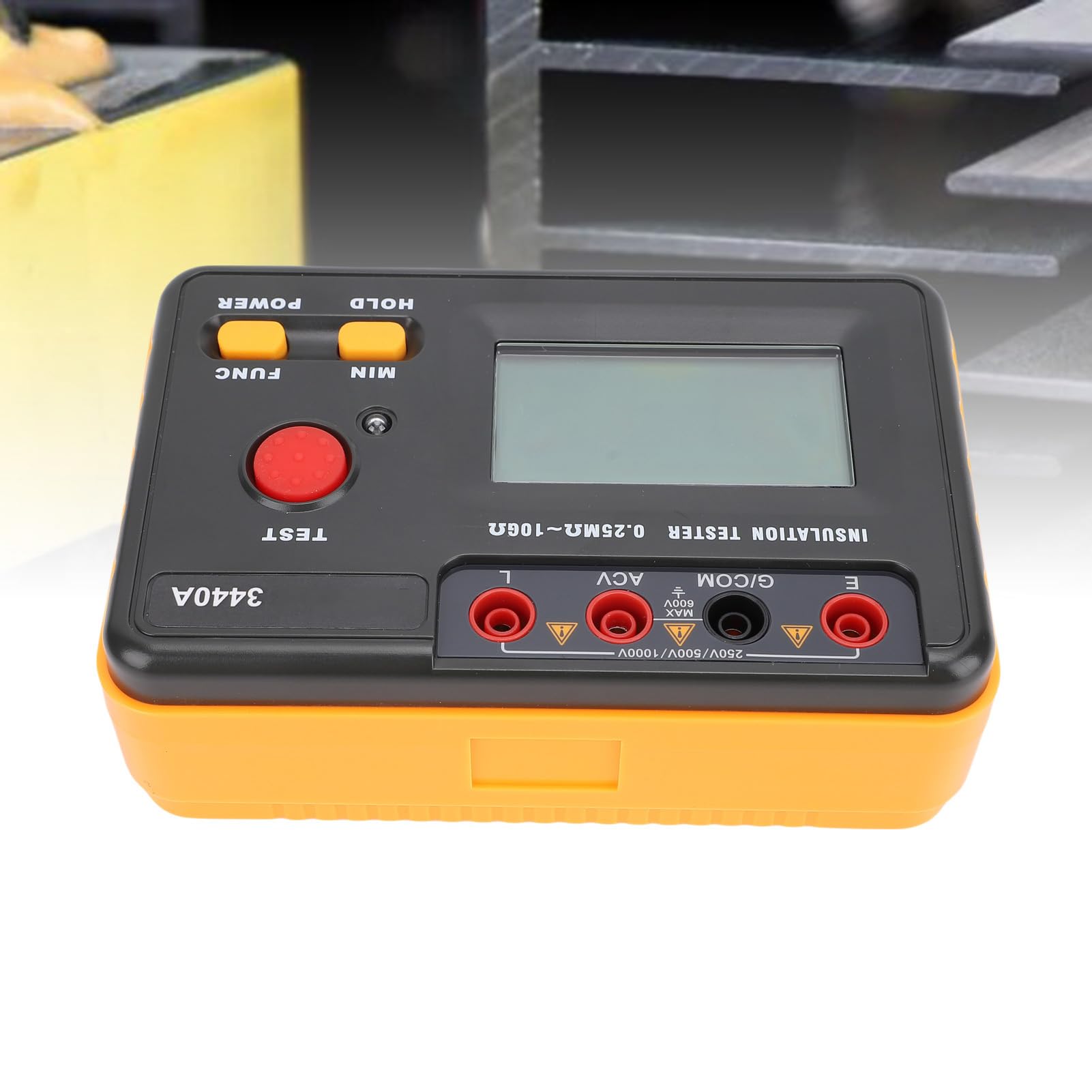 Socobeta Probador de Resistencia de Aislamiento Medidor de Ohmios Digital Duradero para Medición de Energía Eléctrica 250 V 500 V 1000