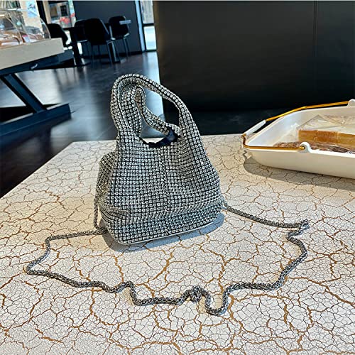 Strass mini draagtas vrouwen blingbling sparkle portemonnee kristal koppeling handtassen zilver party prom bruiloft… - Image 6