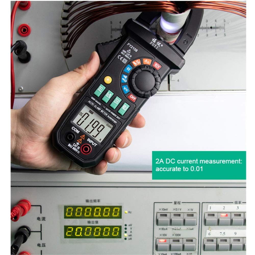Multimeter FY2108 Digitales Zangenmessgerät Multimeter Voltmeter Amperemeter 600A AC/DC Ohm Spannung Strom Tester Meter Für Home Tools, Automotive