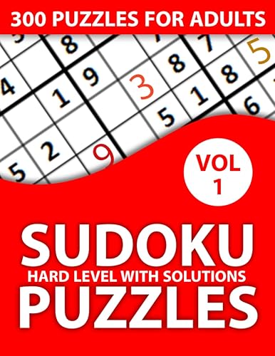 Hard Sudoku for Adults Sudoku Puzzles Books for Adults with full Solutions VOL 1