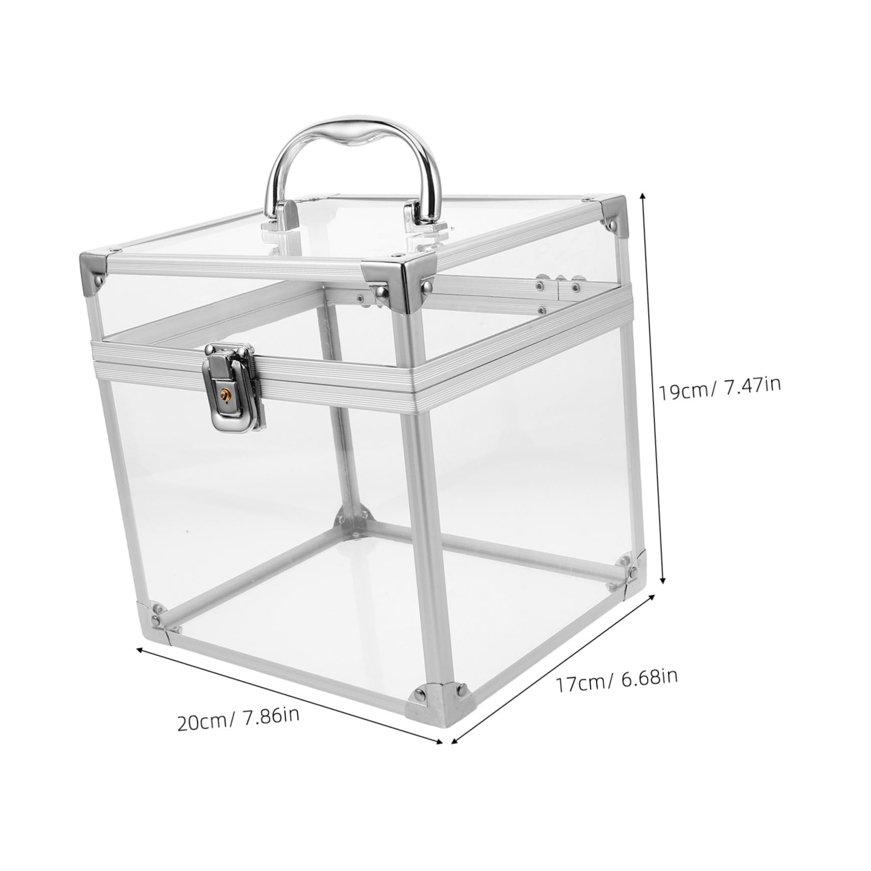 Cabilock Scatola Porta Dischi Contenitore Organizer in Acrilico in Vinile con Maniglia Grande Capacità per Album e Copertine per Studio e Camera