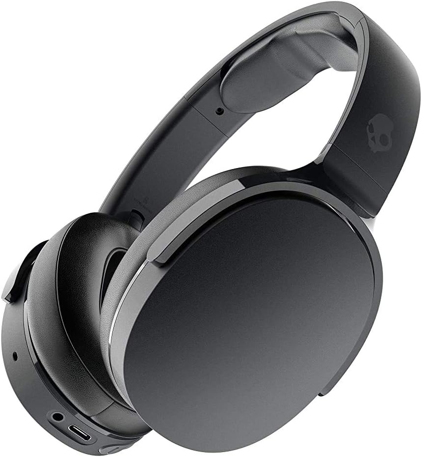 (Refurbished) Skullcandy Hesh Evo Wireless Over-Ear Headphone with Up to 36 Hours of Battery, Rapid Charge (10 min = 3 hrs), Noise-Isolating Fit and Built-in Tile Finding Technology (Black)