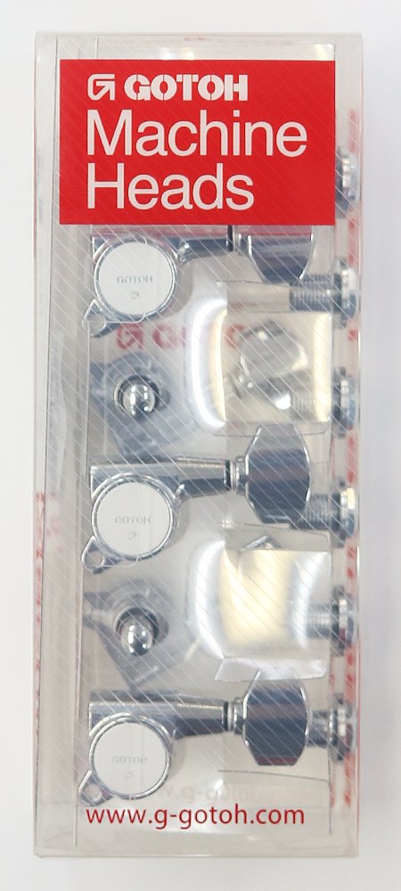 Amazon.co.jp: GOTOH エレキギター用ペグ、07ボタン、6L、クローム