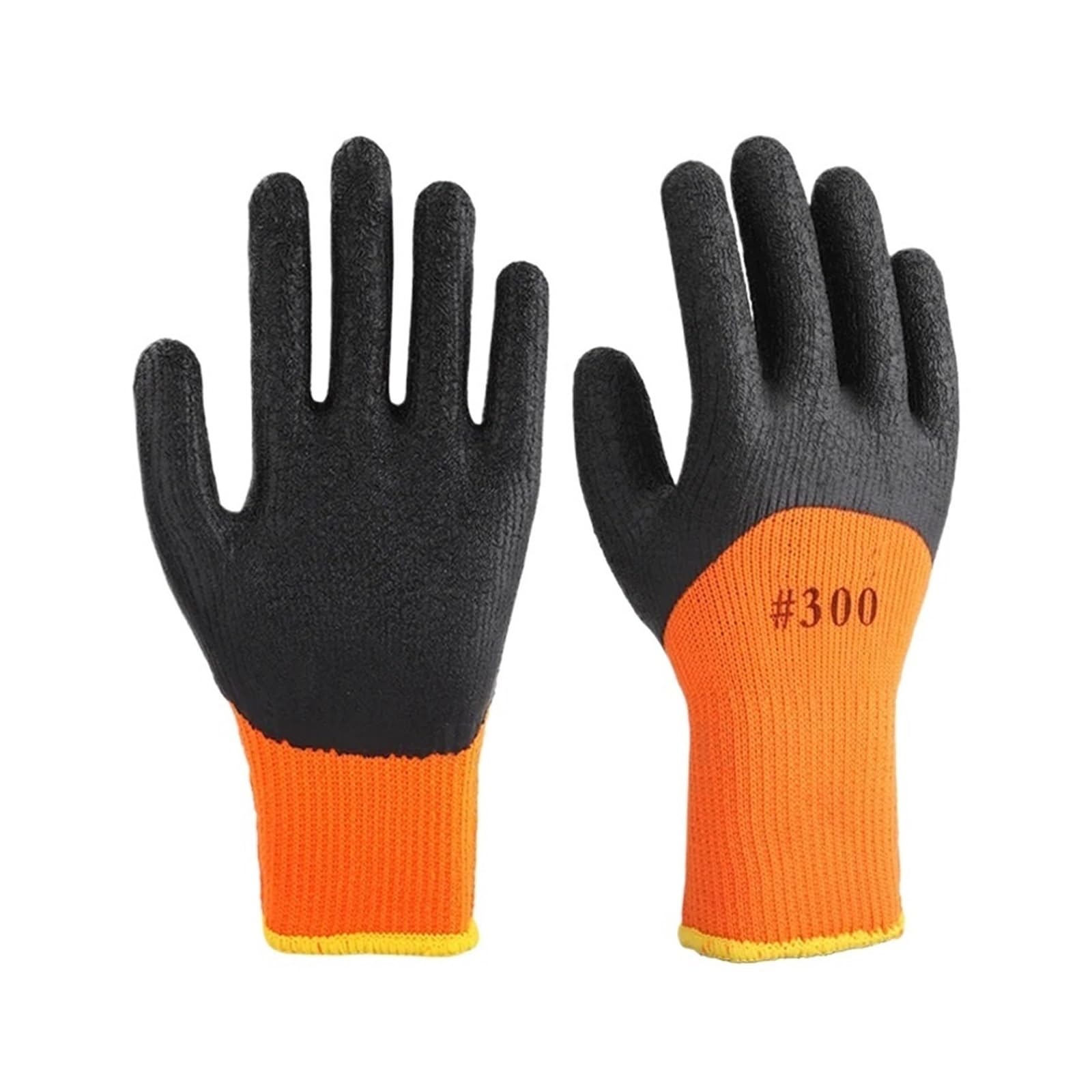 Guanti da lavoro impermeabili antiscivolo termici invernali 5 paia rivestiti in gomma in lattice for la sicurezza dei costruttori di riparazioni in giardino(Thicken XL)
