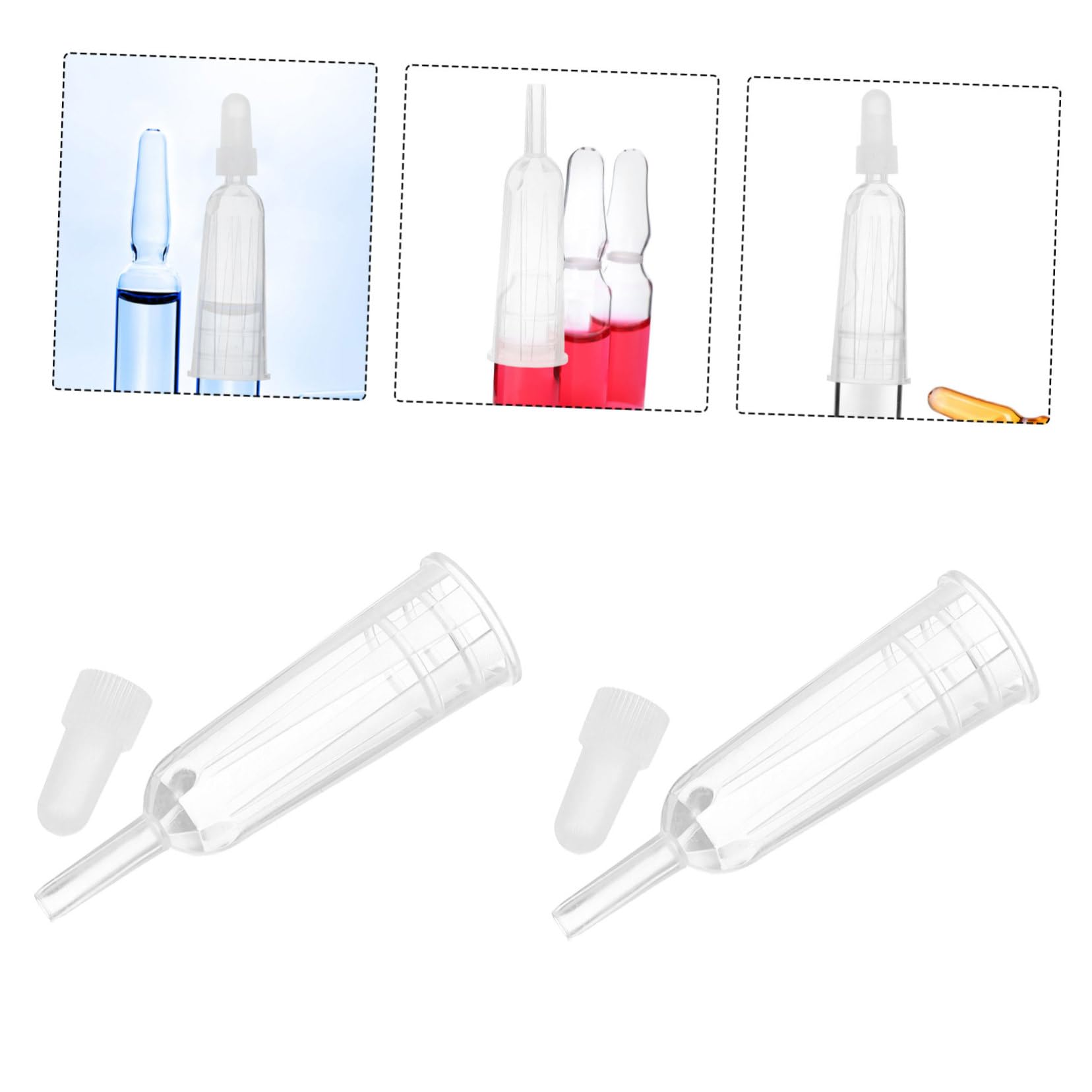 SOLUSTRE 6 Pezzi Tappi per Ampolle da 2ml in Tpe Resistenti per Apertura Fiale in Ambienti Medici e Laboratori Prevenendo Sporco alle Mani