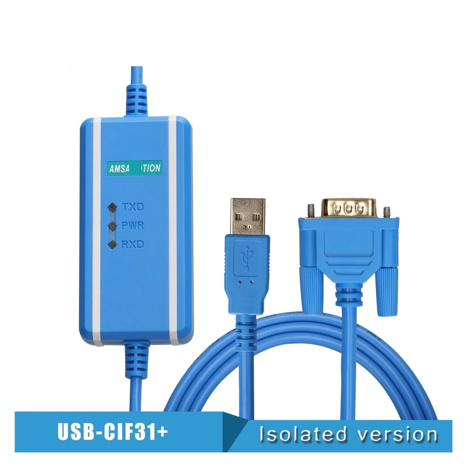câble de programmation Câble série de commutateur USB CS1W-CIF31 Port d'interface plaqué or RS232 Industrie avec assurance USB-CIF31(Black FTDI-Isolation Type)