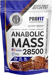 Hipercalórico Anabolic Mass 28500 3kg para Ganho de Peso Sabor Chocolate Ao Leite - Profit Laboratórios