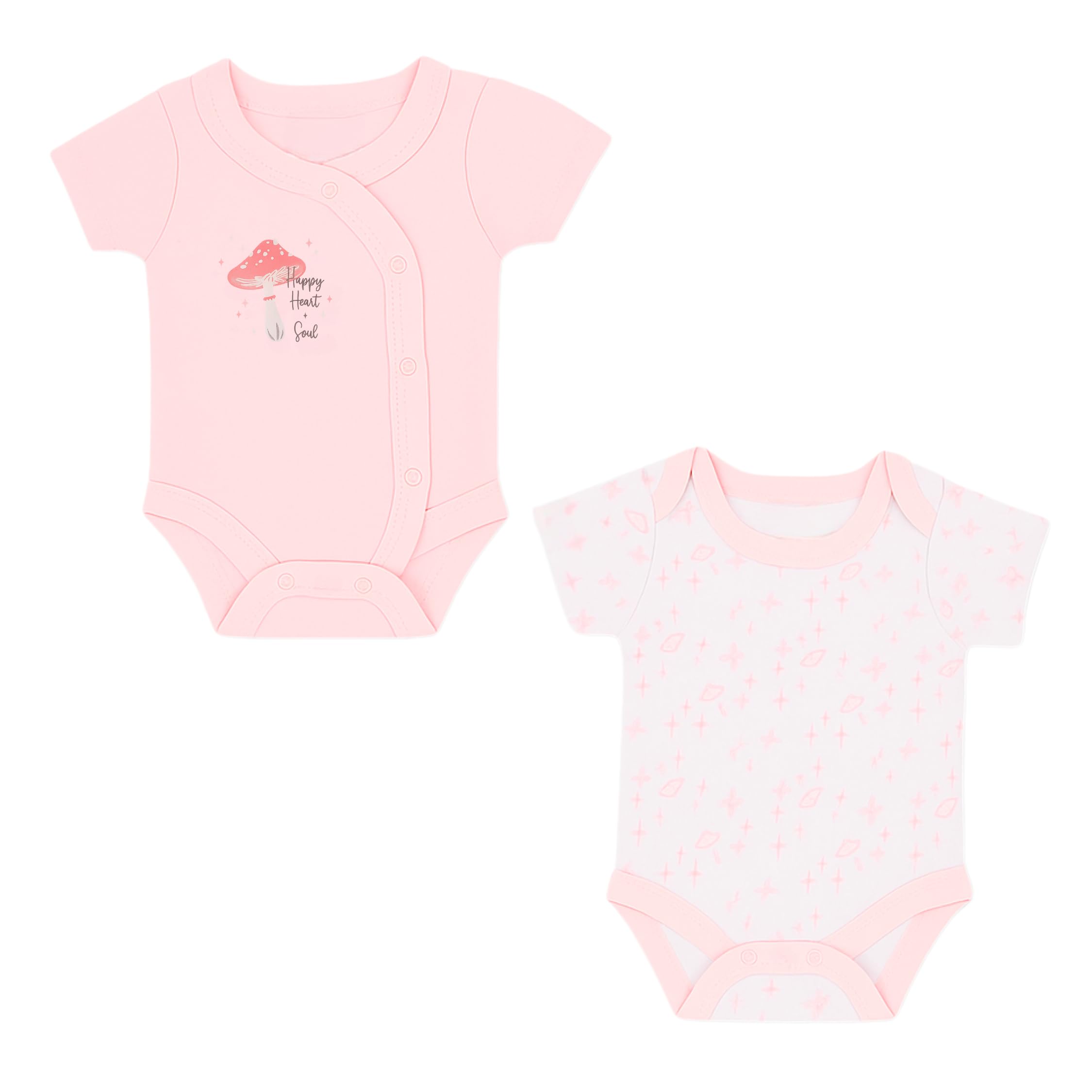 Baby Togs Premature Bodysuit Vest Set 2 Pack - Cotton Tiny Baby Clothes Gift for Prem Boys and Girls Pink 5-8lbs