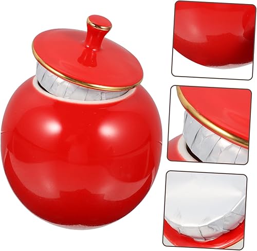 Miniatura 3 de Angoily Tarros herméticos de cerámica con tapas, azucarero con tapa, tarros de caramelo con tapas, tarros de caramelo de cerámica, tarro de hojas de