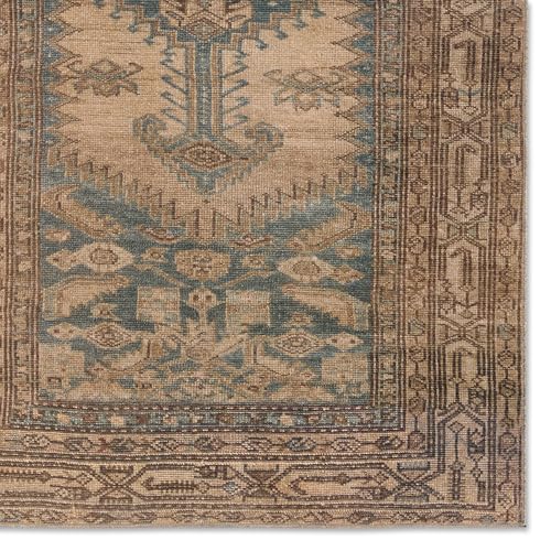 Tapete corredor estampado Boho 3x8 poliéster lavable miniatura 5