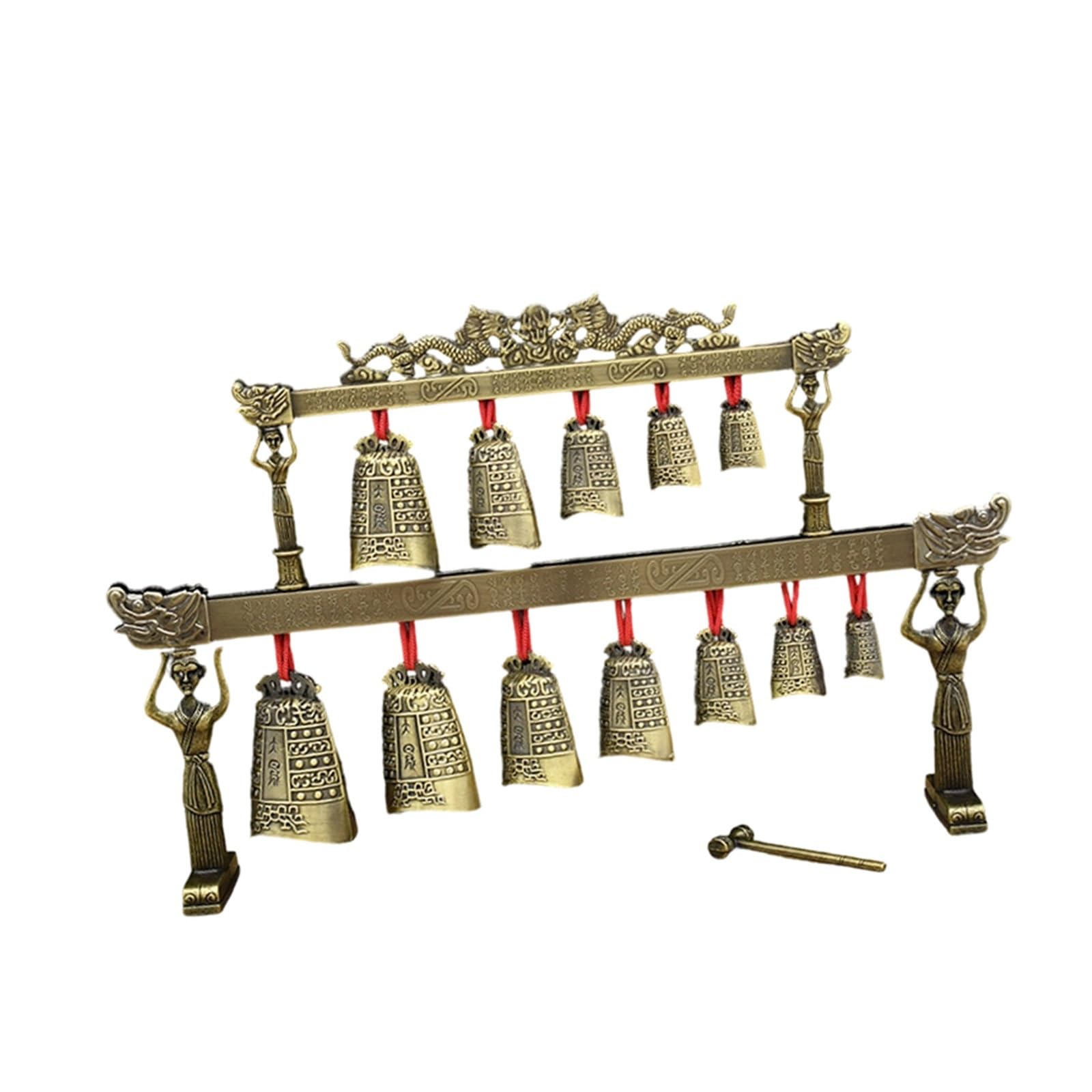 ZXFJYUIP Antique Style Chime Bells Musical Instrument Ornaments Living Room Decorations(3)