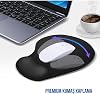 Ergonomic Anti-Slip Base Mouse Pad with ErgoPad Wrist Support, Table Pad Black