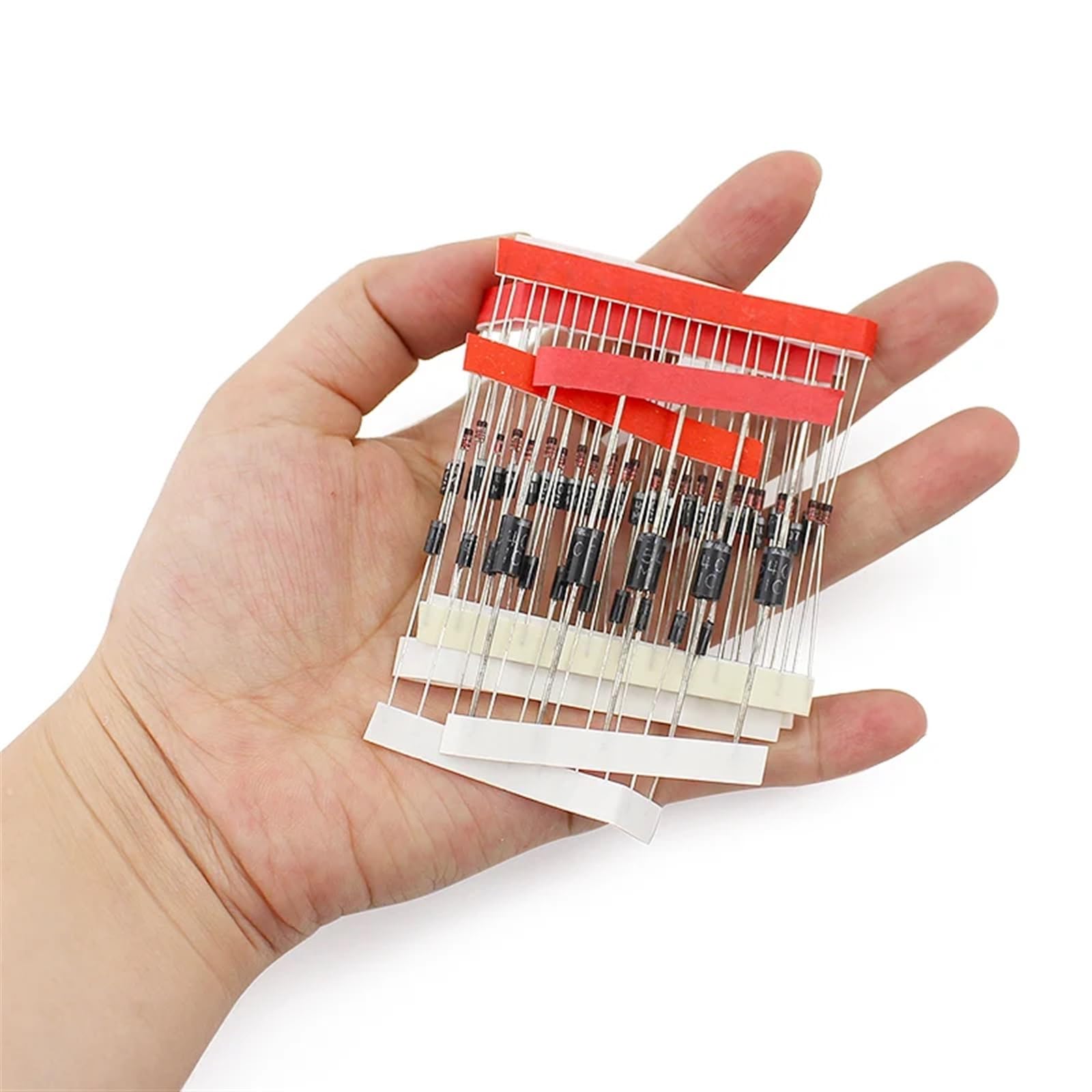 Kit di diodi raddrizzatori a diodo Schottky da 100 pezzi/lotto 1N4148 1N4007 1N5819 1N5399 1N5408 1N5822 FR107 FR207 Diodo a commutazione rapida