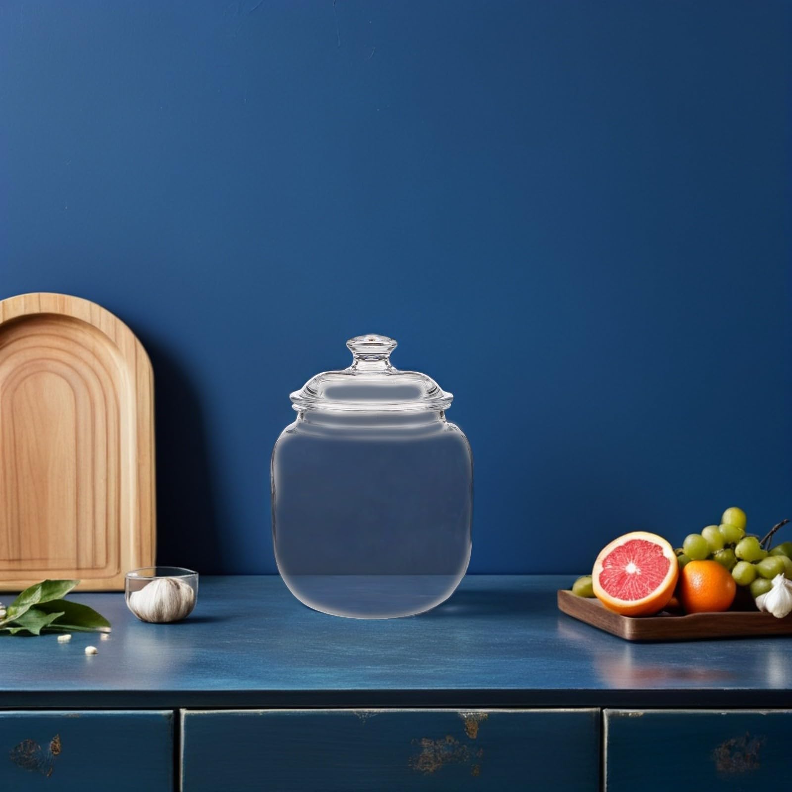 Tarro de Comida de Plástico Transparente de 3.7 L con Tapa Hermética para Almacenamiento de Alimentos Secos y Organización de Despensa