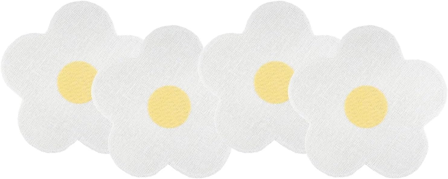 4Pcs Flower Paper Placemats Colorful Table Mat Party Decorations Summer Placemats for Dining Table Home(Purple)