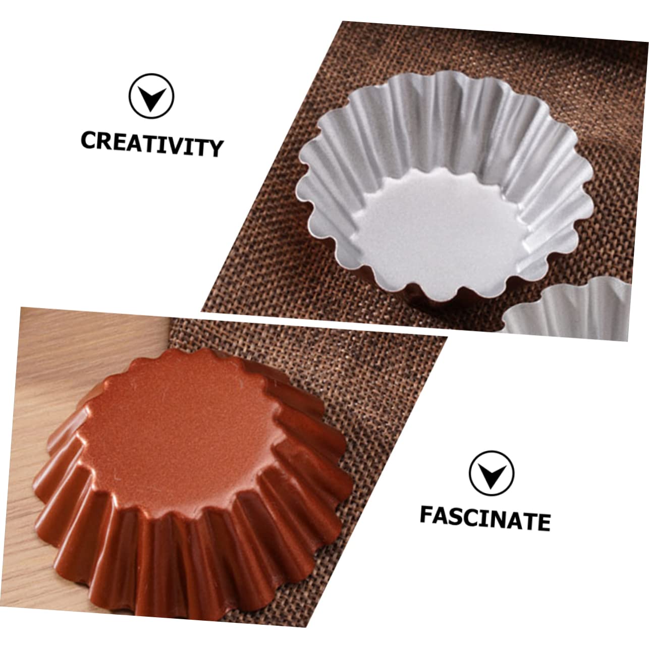 Alipis Piezas Molde Redondo Para Tarta De Huevo Moldes Para Tartas Lavables Suministro Para Hornear Molde Para Hornear Multifunción Molde De Gelatina Pudín Acero De Alto Carbono Brown