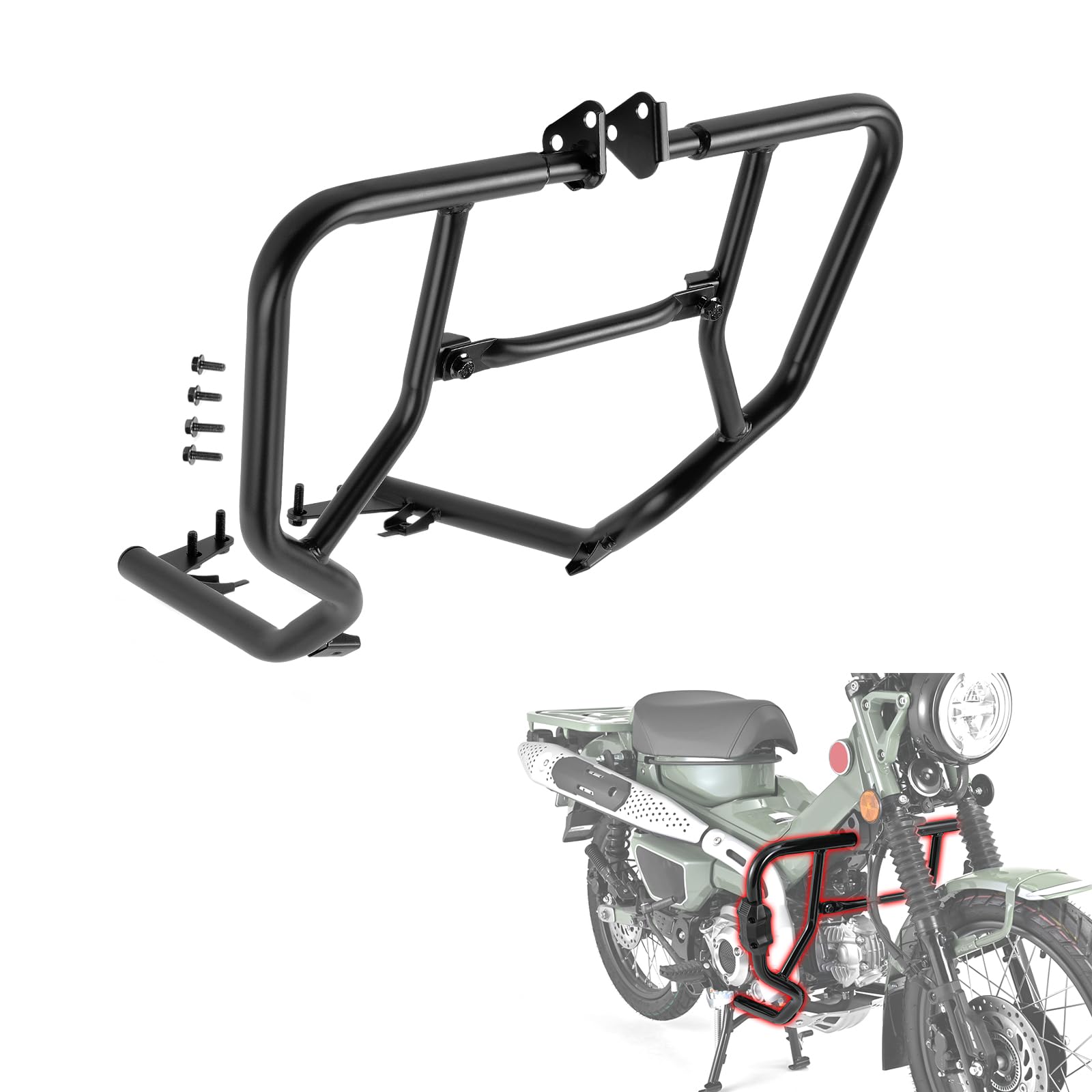バイク　カブ　エンジンガード ホンダ Hunter Cub Trail125 Amazon | GFARDMOTO エンジンガード クラッシュバー ホンダ CT125