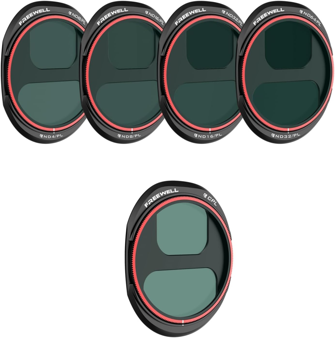 Freewell Air 3S Bright Day Split ND4PL/ND8PL, ND8PL/ND16PL, ND16PL/ND32PL, ND32PL/ND64PL voor lichtregeling en vermindering van schittering voor levendige luchtopnames Freewell Air 3S Bright Day Split ND4PL/ND8PL, ND8PL/ND16PL, ND16PL/ND32PL, ND32PL/ND64PL voor lichtregeling en vermindering van schittering voor levendige luchtopnames