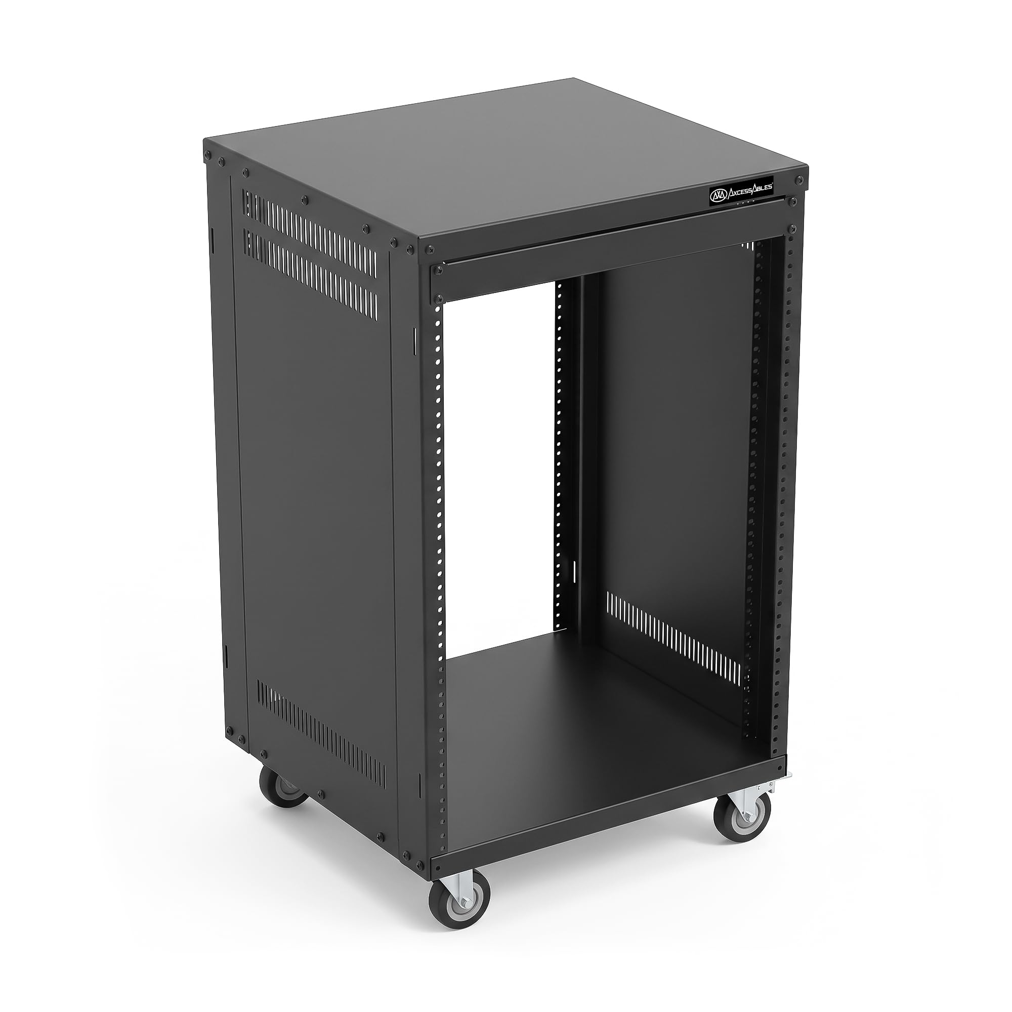 Amazon.com: AxcessAbles 16U AV Case with Wheels | Metal Studio