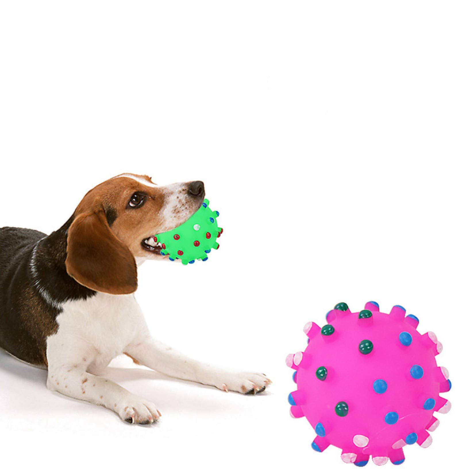 YOUSTYLO - YOU ARE PRIORITY Pet Chew Toy Ball for Small Puppies only, Cats Natural Rubber Food Grade Quality | Spike Ball Toys for Small Pet Dog - Pack of 1 (Random Color) (B08TQWK2LX) Amazon Price History, Amazon Price Tracker