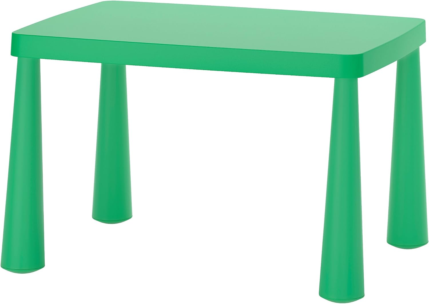MAMMUT Children's table, in/outdoor/bright green, 77x55 cm