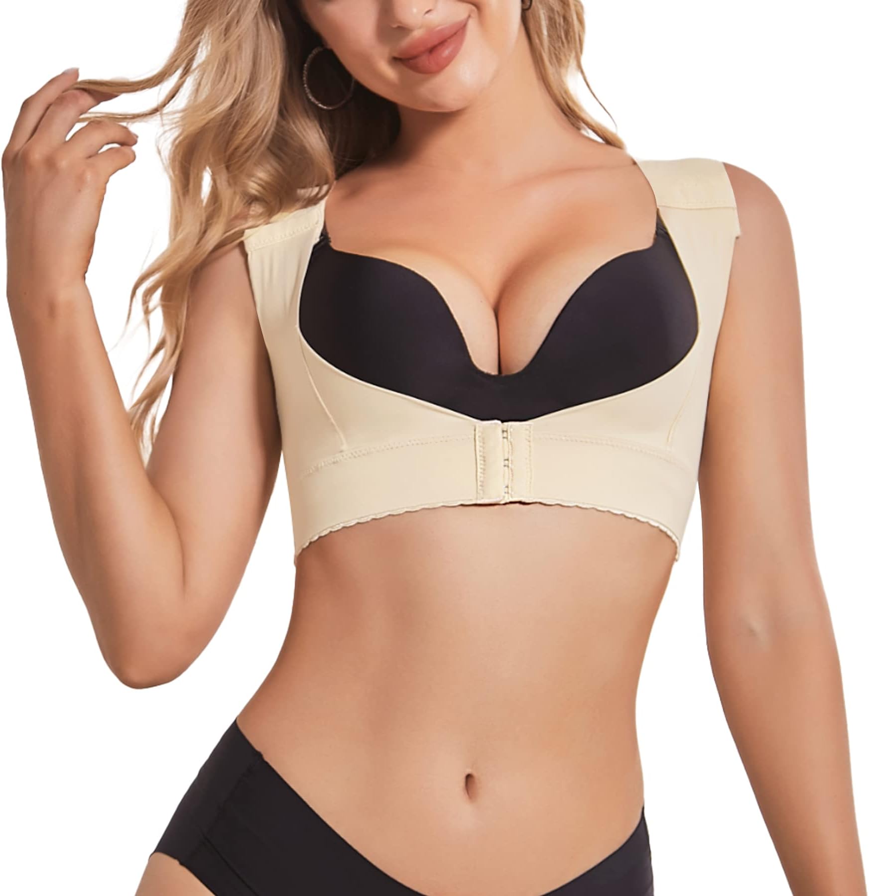 YERKOADShaper Tops for Women Lifter Breasts Posture Corrector Back Support Compression Shapewear