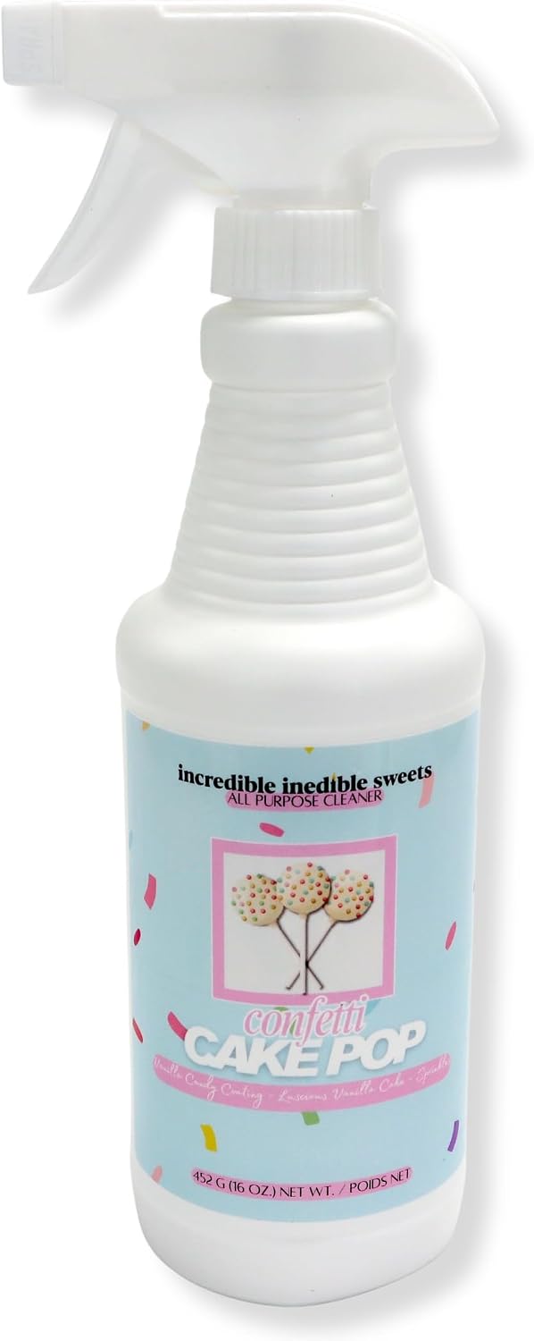 All Purpose Cleaner, Dessert-Themed Scents, for Non-Porous Surfaces, All-Natural, Non-Toxic, 16 oz (Confetti Cake Pop)