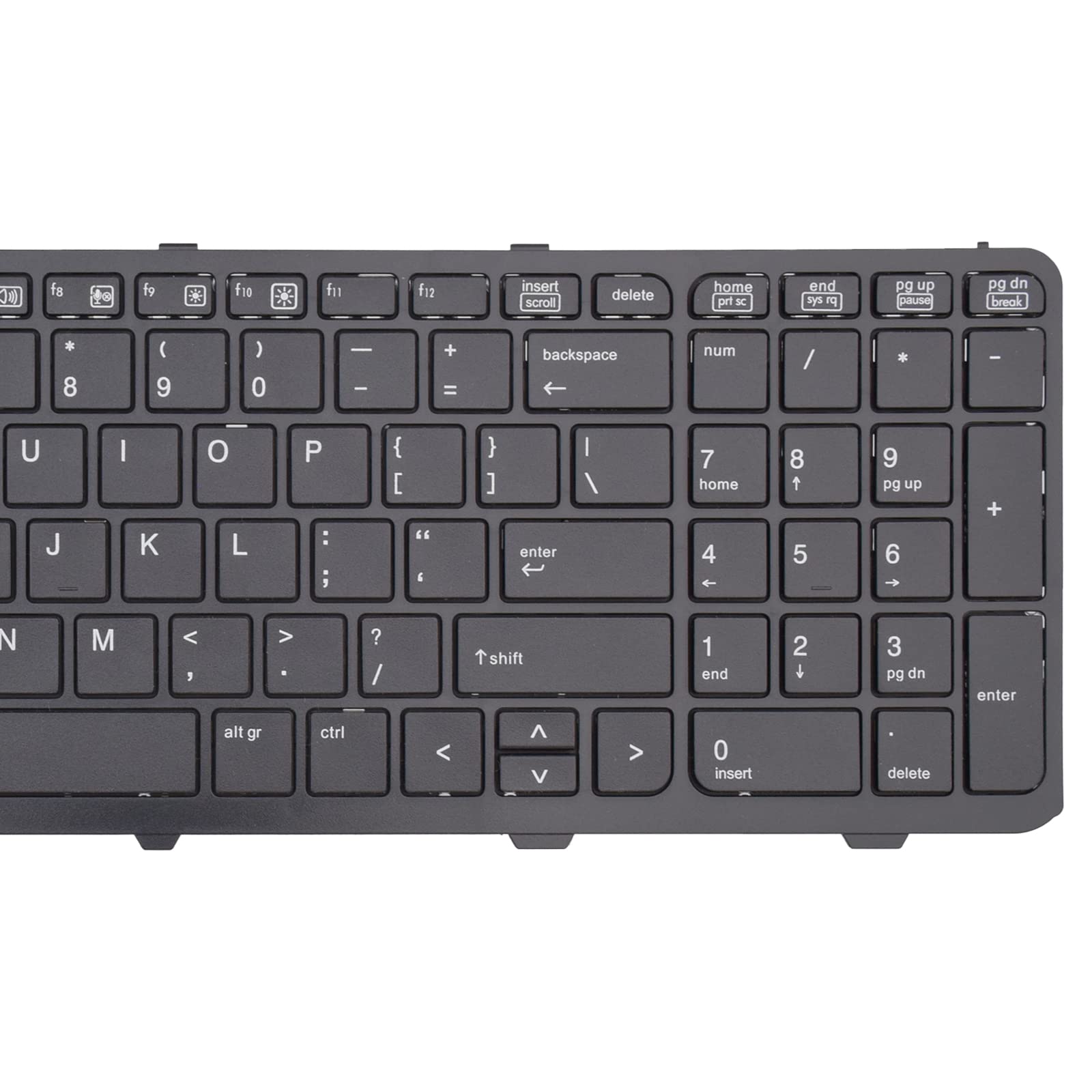 Power4Laptops UK Layout Black Replacement Laptop Keyboard Compatible 15 Ab120ng