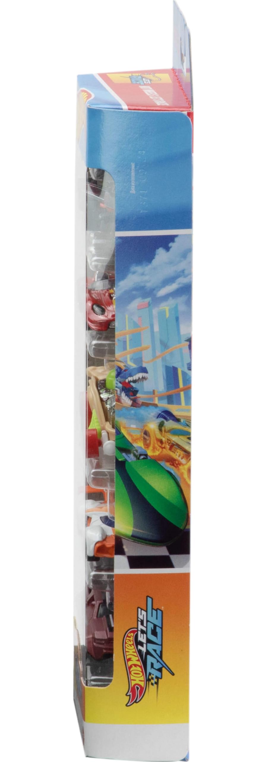 Hot Wheels Toy Cars, Set of 5 1:64 Scale Die-Cast Cars Featured in the Kids Animated Netflix Series Let’s Race, JDR20 - Image 3