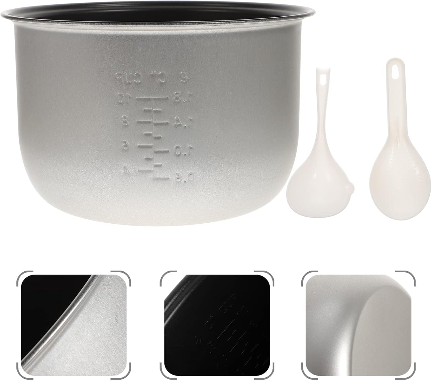 Zerodeko Rice Cooker Inner Pot Liner Non-stick Pot for Japan Electric Cooker Accessory Multipurpose