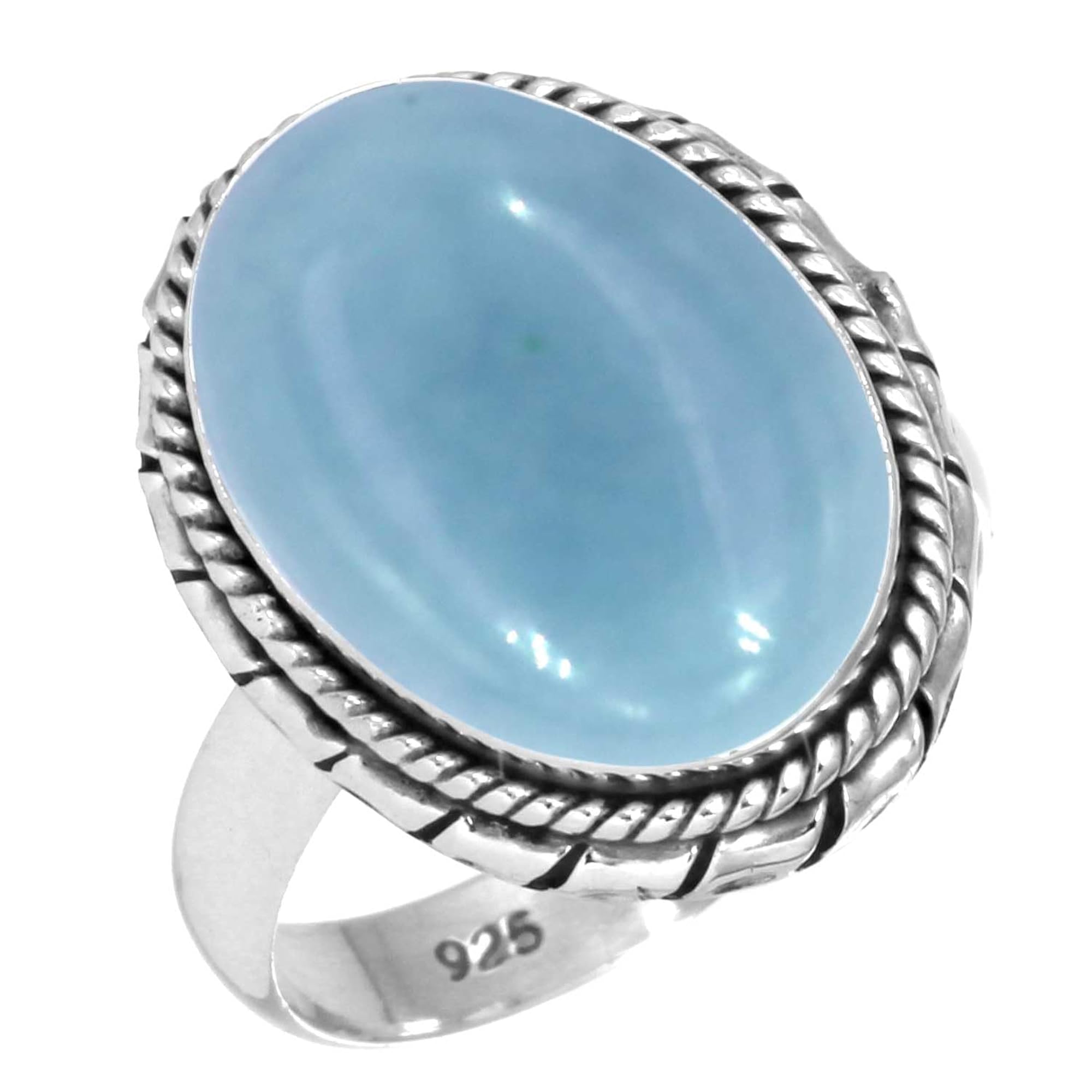 Women's Handmade 925 Sterling Silver Oval Onyx & Garnet Gemstone Boho Ring