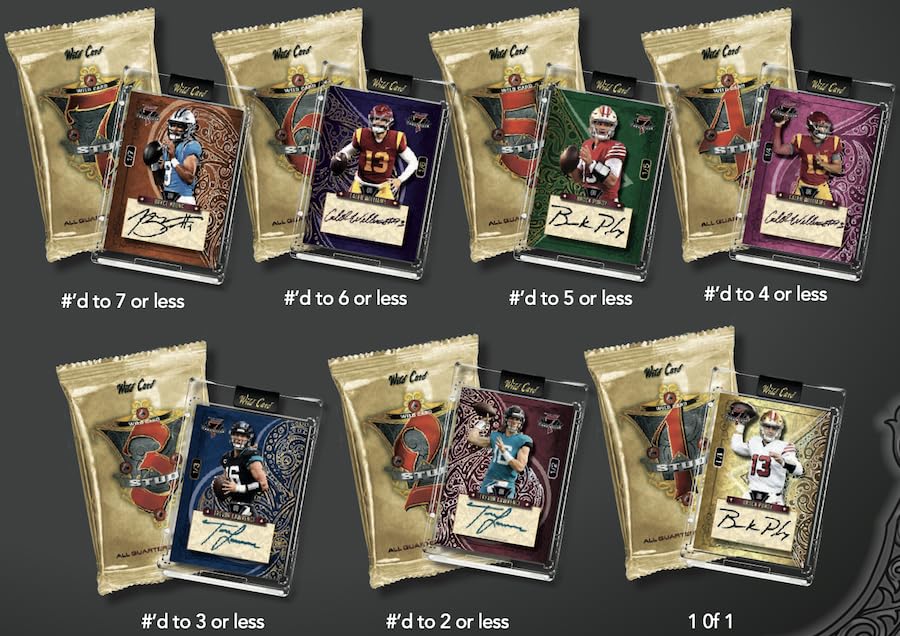 Amazon.com: 2023 Wild Card 7 Card Studs Quarterback Edition