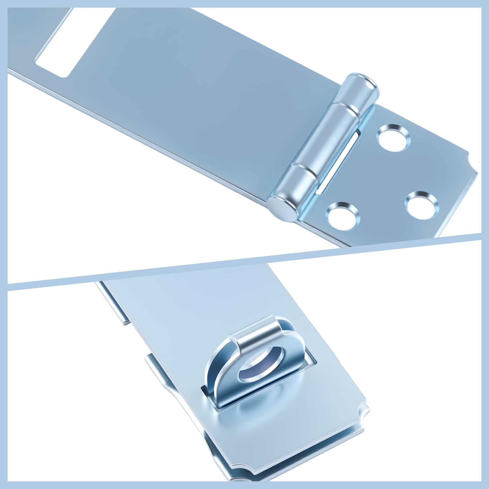 HOME MASTER HARDWARE Paquete de 6 candados para puerta, pestillo de seguridad de 3-1/2 pulgadas, pestillo de seguridad extra grueso con tornillos