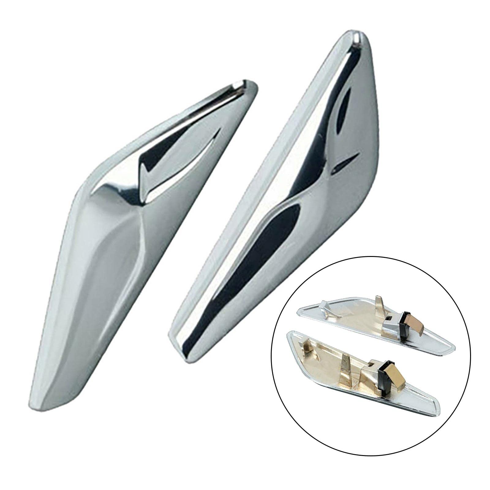 Lot De 2 Carénages D'Aile Avant BMW X3 X4 F25 F26 2015-2018 - ABS Chromé - 51117338569 51117338570