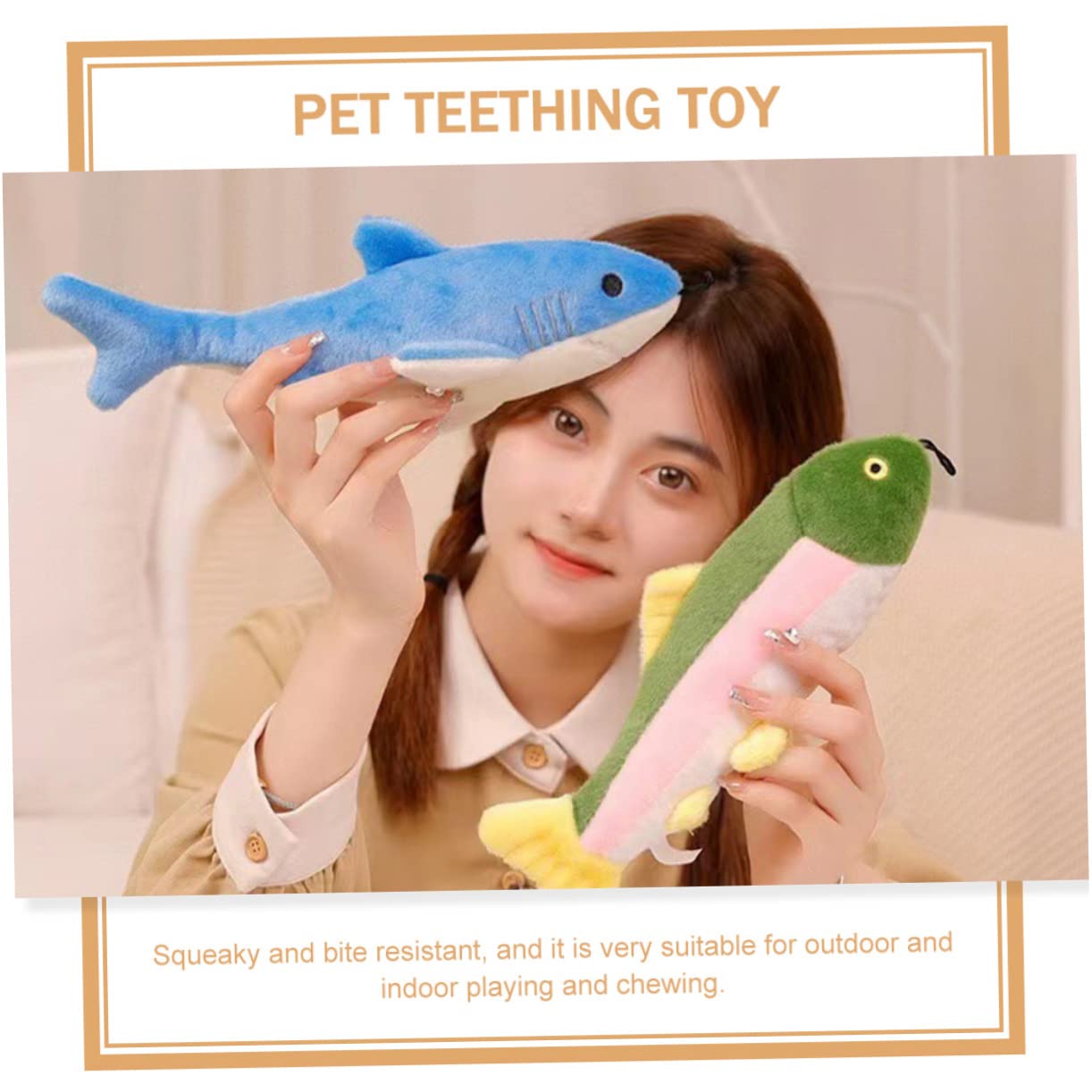 Sosoport 3pezzi Giocattolo Interattivo Per Cuccioli Peluche Squeaky Giocattolo Per Cani e Gatti Stimola Gioco e La Salute Materiale Sicuro e Resistente Di Divertimento Per Animali Domestici