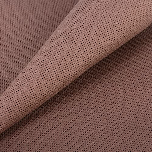 Image of Aida Cloth 14 Count Cross Stitch Fabric,19x28inch (14CT, SaddleBrown)