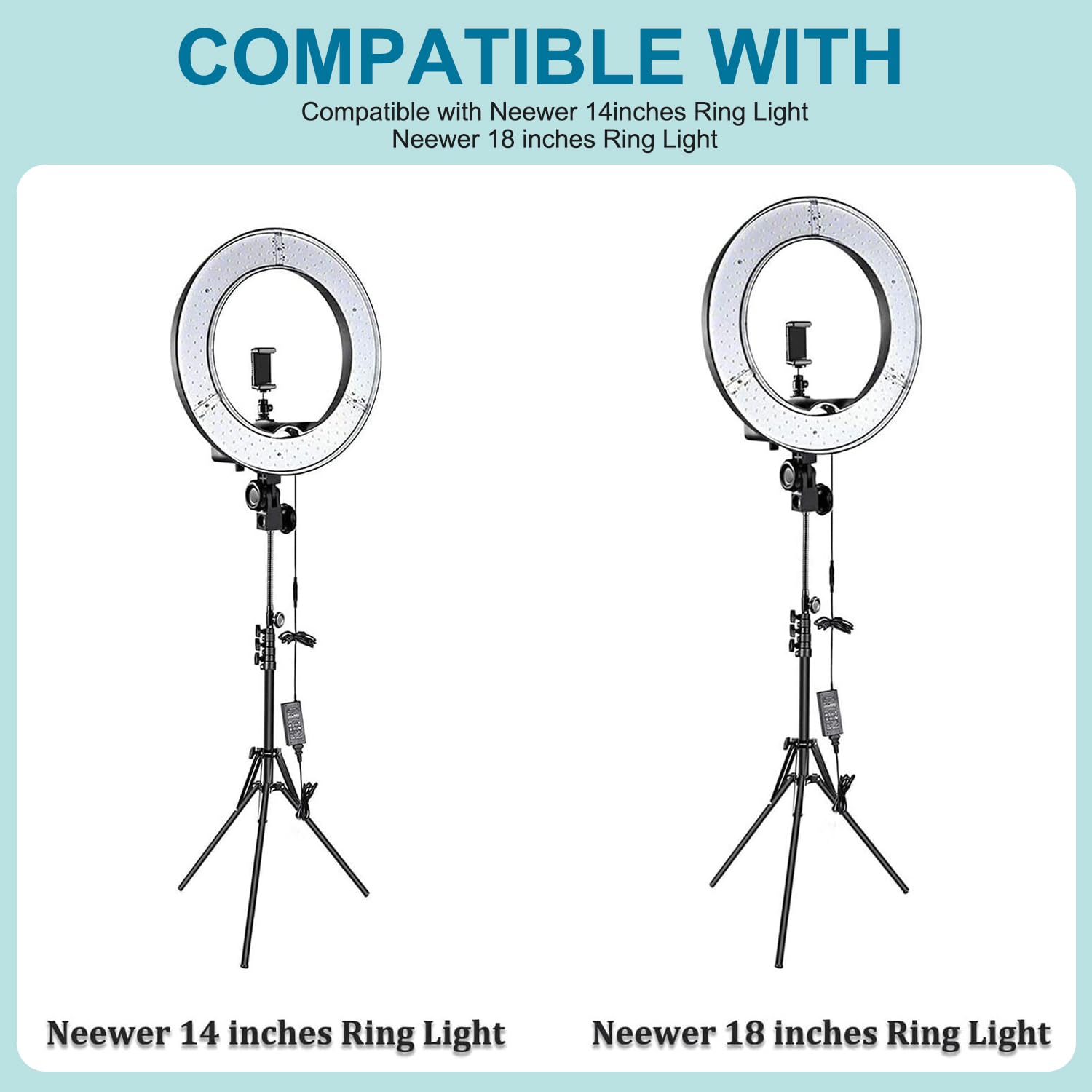 TAIFU 15V 4A Alimentatore per NEEWER 14" / 18" LED Ring Light NW-150480D2 NW-150300D2 NW-150400D1 per Studio Fotografico Luce ad Anello LED da 14 Pollici e 18 Pollici Alimentazione Caricabatterie