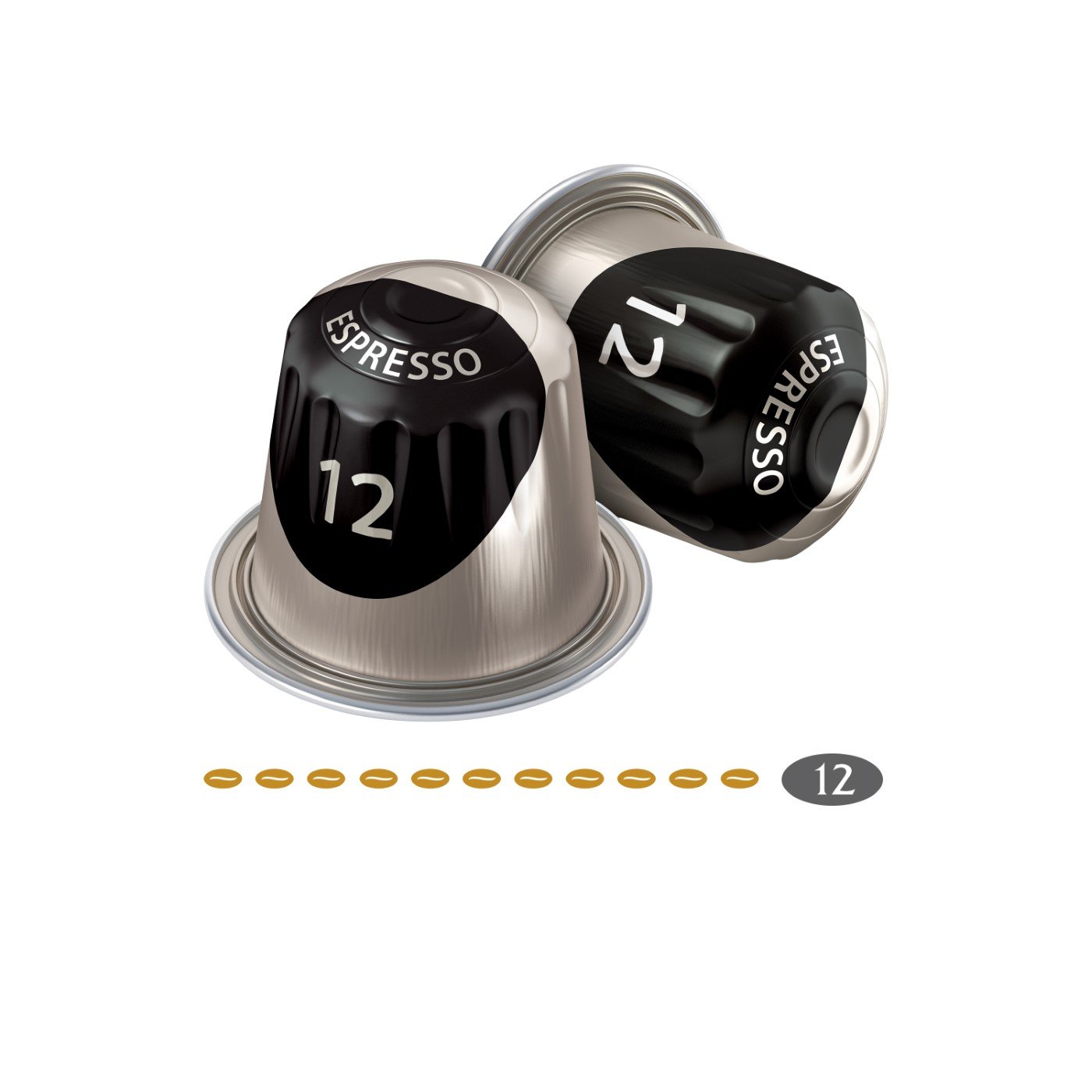 Jacobs Kaffeekapseln Lungo Intenso, Intensität 8 von 12 & Kaffeekapseln Espresso Ristretto, Intensität 12 von 12, 100 Nespresso®* kompatible Kapseln, 10er Pack,10 x 10 Getränke