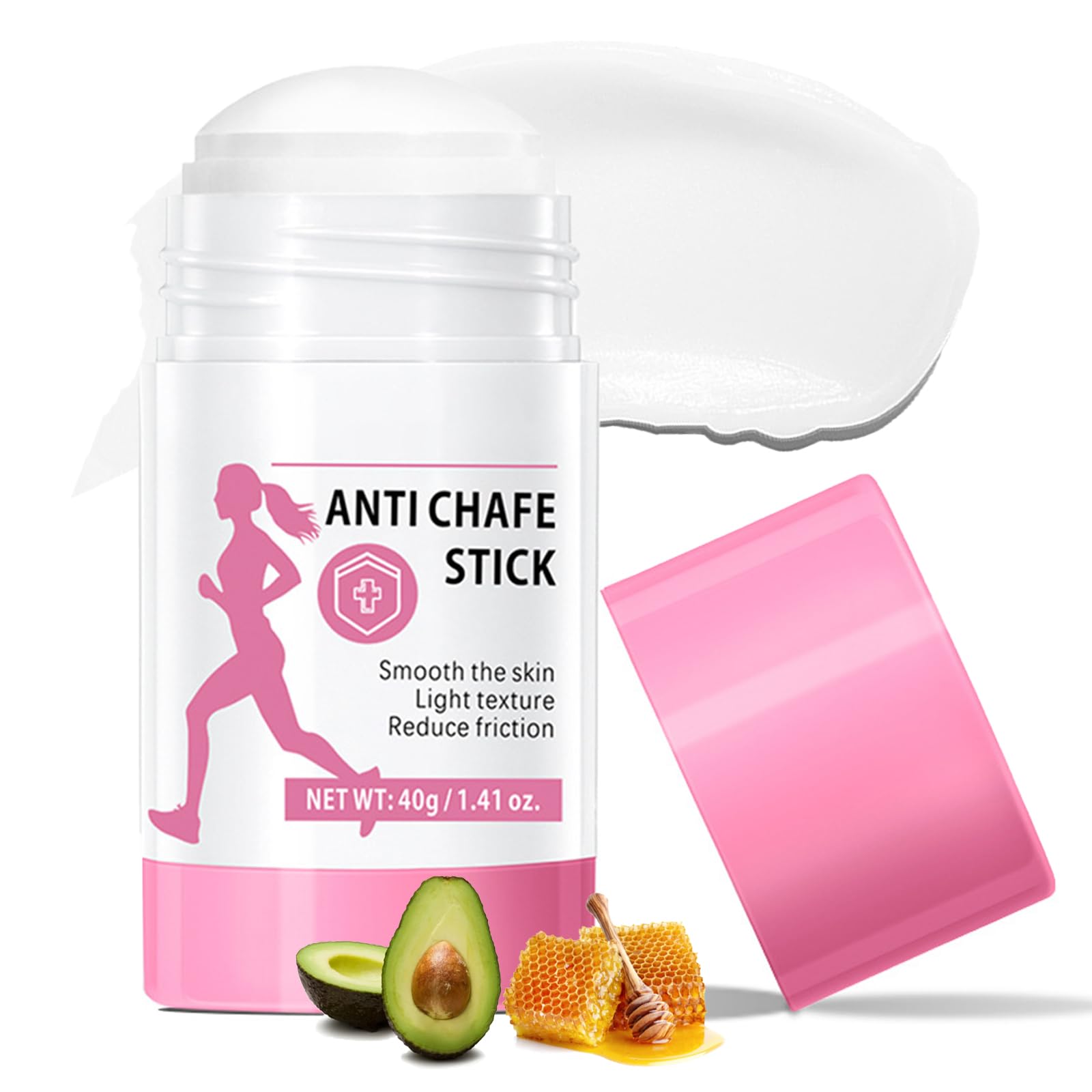 Anti Chafe Balm Stick for Thighs Feet & Underarms, Non Greasy Anti Chafing Cream with Shea Butter