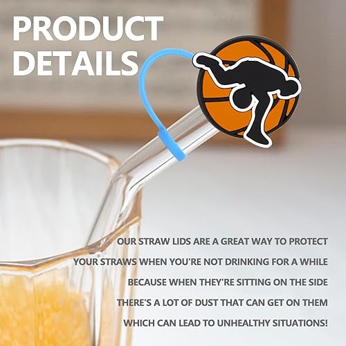 Miniatura 5 de 12 tapas reutilizables de silicona de grado alimenticio con temática de baloncesto, adecuadas para bolsas de recuerdos de fiesta, fiesta de