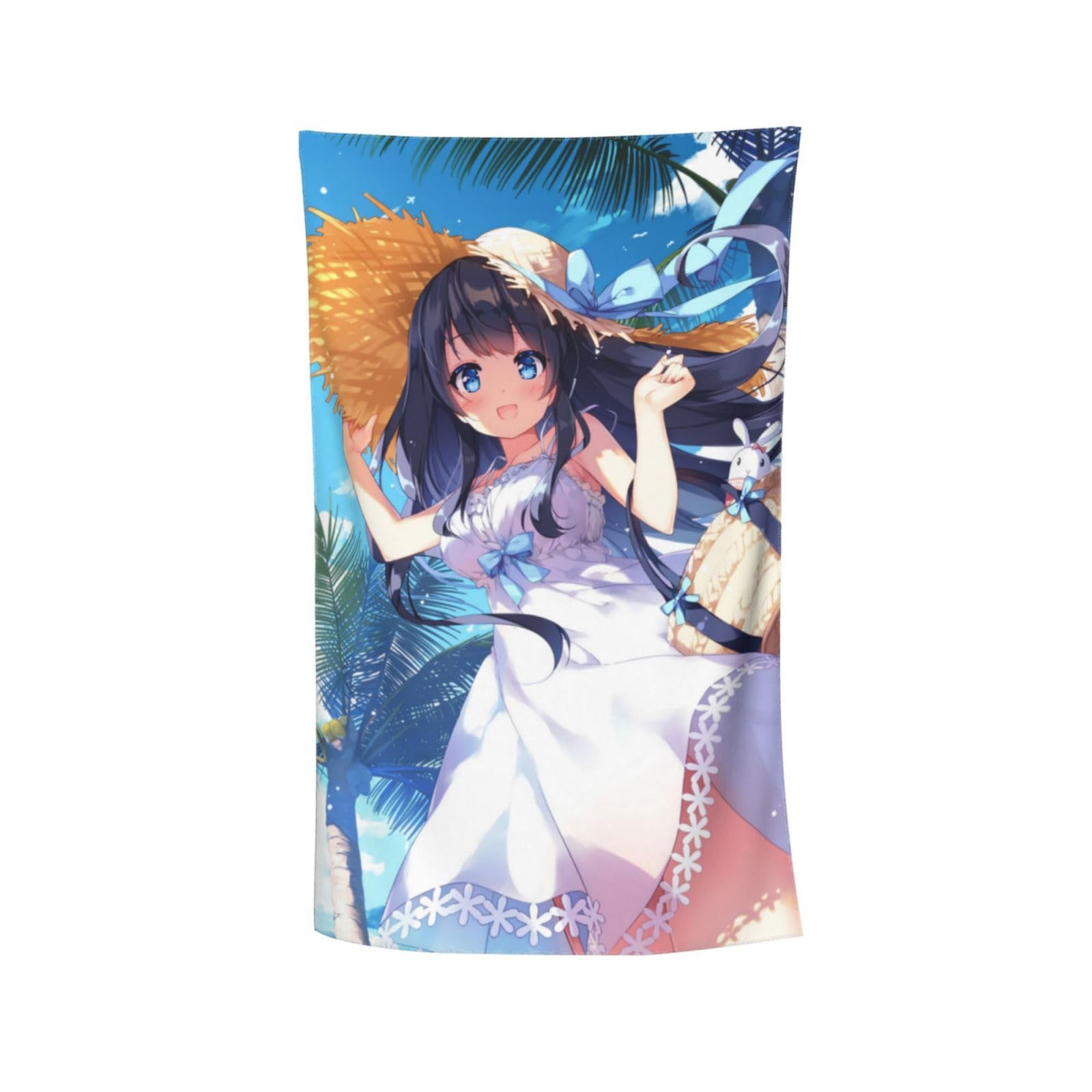 Amazon｜バスタオル サマー ドレス 女の子 イラスト アニメ タオル
