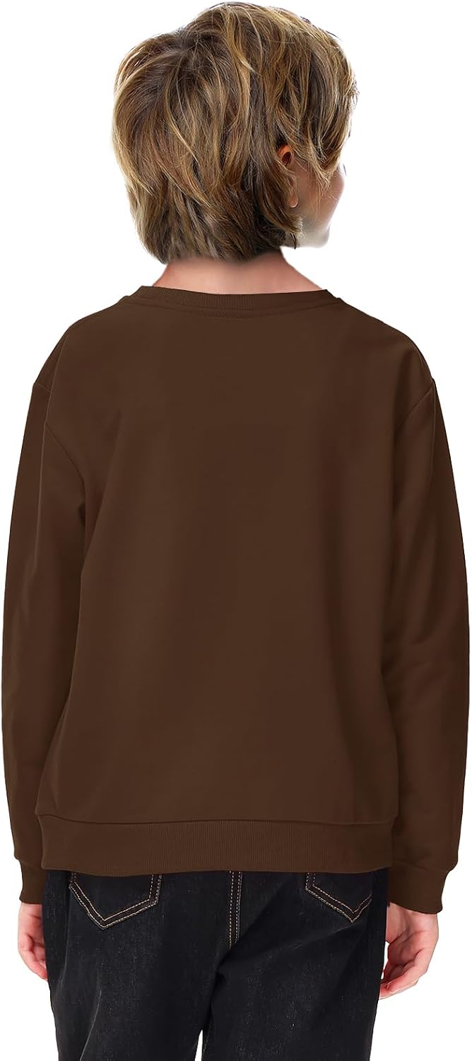 Remimi Unisex Kids Thanksgiving Sweatshirt Long Sleeve Turkey Pullover Top 3-14 Years
