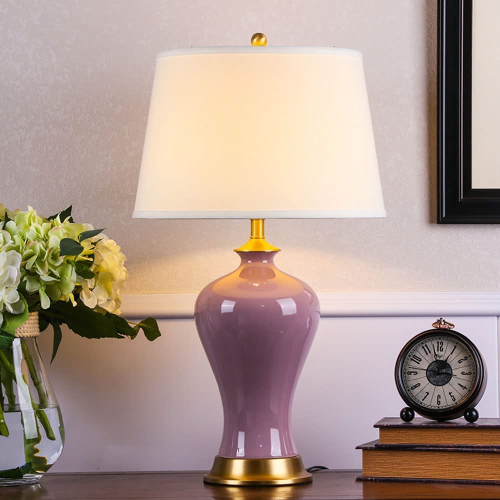 Lampa Stołowa Lampy Stołowe Do Salonu Ceramiczne Lampy Stołowe Lampa Stołowa Z Efektem Pęknięcia Lodu, Ceramiczna Lampa Stołowa Z Kloszem Z Tkaniny Do Salonu Sypialni, Lampka Nocna, Lampka Nocna, Lam