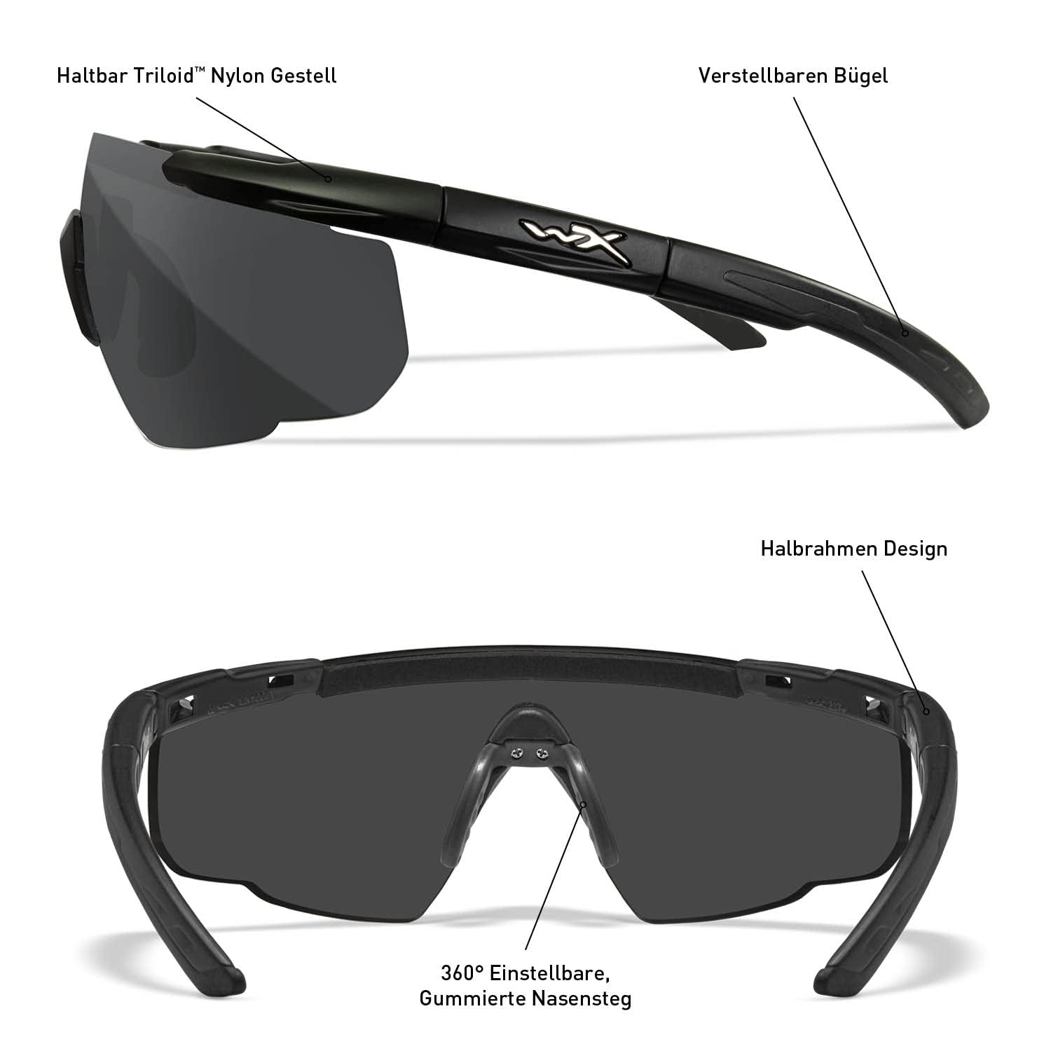 Wiley X Herren Saber Advanced Schutzbrille (1er Pack)