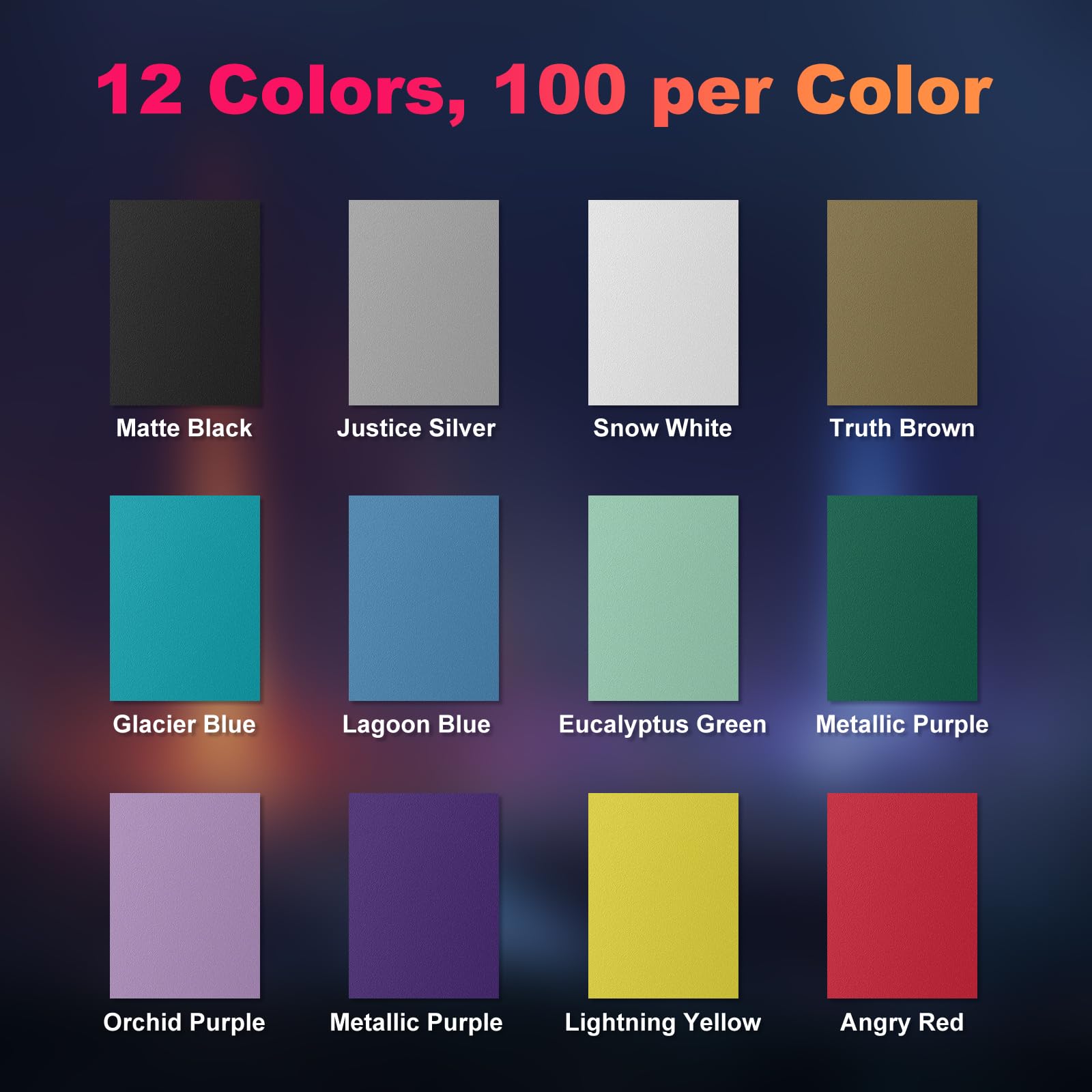 1200 Pack Card Sleeves, Matte Dual Trading Card Sleeves with Opaque Back & Smooth Shuffle, Tear Resistant Card Protectors for MTG, TCG and Game Cards (12 Colors)