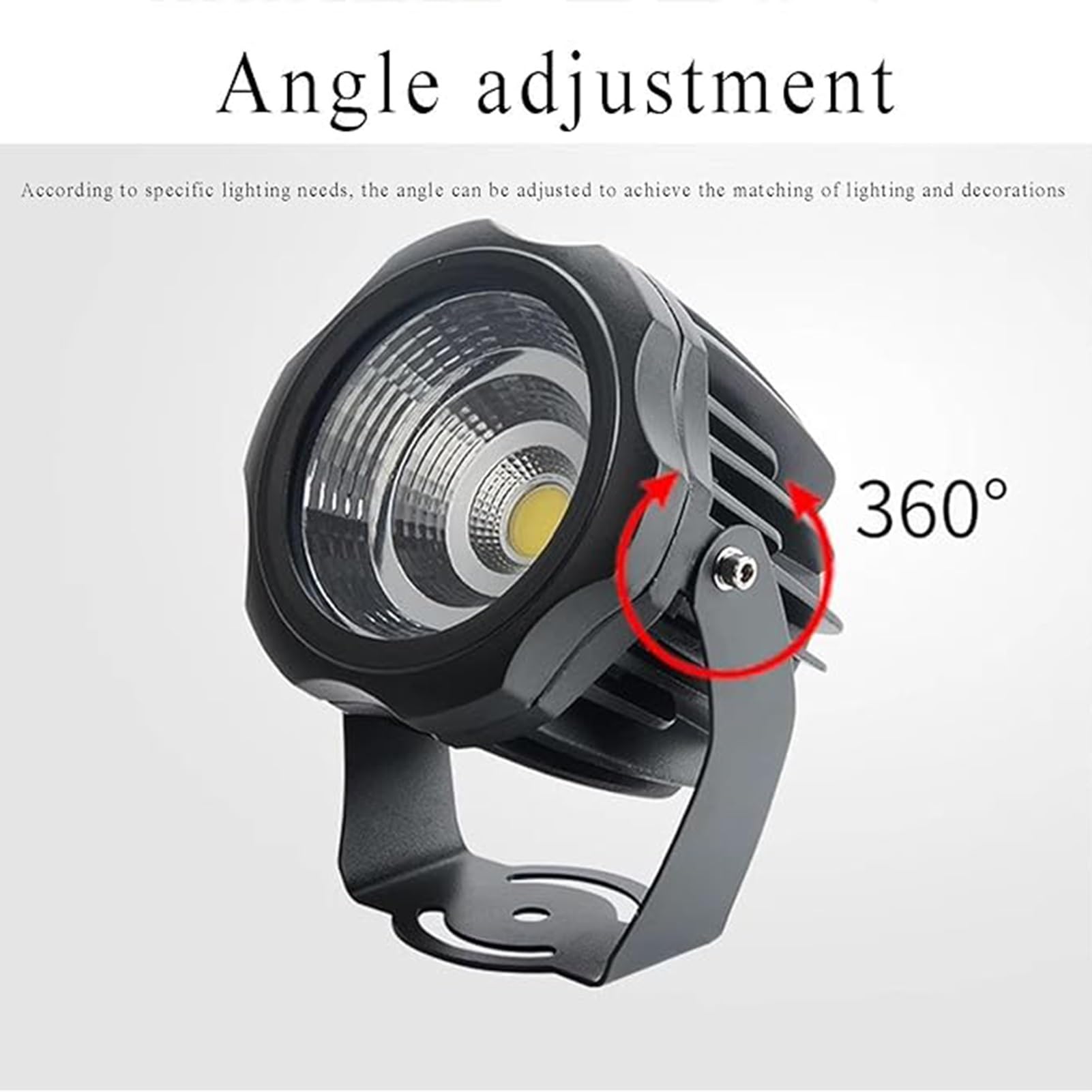 Focos Para Árboles - Foco LED Impermeable IP65, Luces De Jardín De Césped De Bajo Voltaje DC12/24V, Reflector COB Giratorio Para Exteriores, Para Plazas, Parques, Villas(Warm White,30W-DC12V)